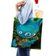 thumbnail image 4 of Tumble Leaf Bolso de tela con estampado de lienzo para mujer, bolsa de compras reutilizable y estética, con cremallera interior, regalo para mujer,38*45cm., 4 of 6