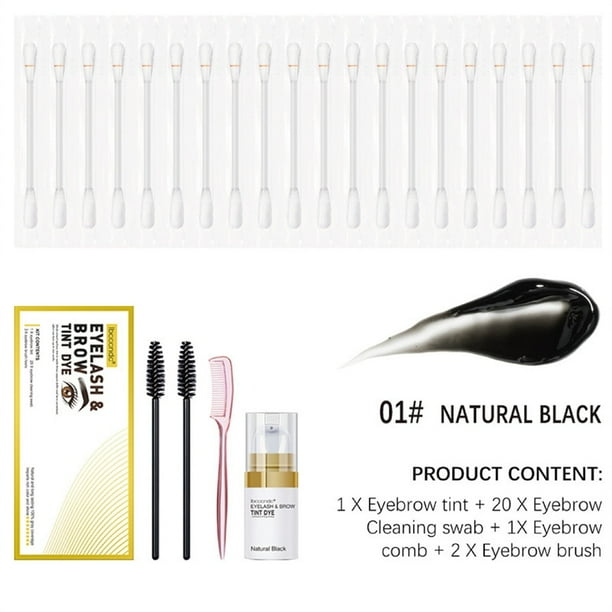 2 Colors Eyebrow Tinting Cream Black Brown Wild Eyebrows Long Lasting Eyebrows Gel Paste Waterproof Eyebrow Tint Set Cosmetics yaoshenbao LED