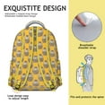 thumbnail image 5 of Yellow Hedgehog Pattern Backpack for School,Cute School Bag,Schoolbag with Adjustable Shoulder Straps & Padded Back,15.3"x11"x7.1"., 5 of 6