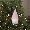 thumbnail image 2 of Plush Gnome Christmas Ornament - 7" - Pink, 2 of 5