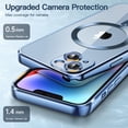 thumbnail image 4 of JETech Electroplated Case for iPhone 14 Plus 6.7-Inch, Camera Lens Full Protection, Compatible with MagSafe Wireless Charging, Shockproof Soft TPU Phone Cover (Blue), 4 of 7