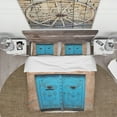 thumbnail image 2 of Designart 'Vintage Arabic Blue Door' Vintage Duvet Cover Set, 2 of 4