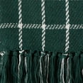 thumbnail image 3 of Dark Green Checked Plaid Throw 50x60 with 3" Fringe, 3 of 3
