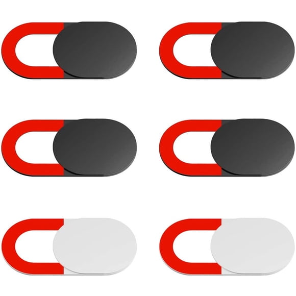 Bloqueador de cubierta de plástico protector deslizante de cubierta de cámara web de 6 piezas para tableta con cámara portátil Eigraketly EL4353-00B