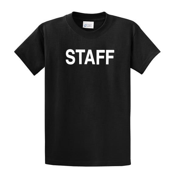 Staff Short Sleeve T-shirt Concert Party Event Festival Etc.-Bl-S Black