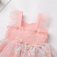 thumbnail image 4 of IBTOM CASTLE Toddler Baby Girls Butterfly Dress Princess Embroidered Flutter Sleeve Pageant Wedding Birthday Party Tulle Tutu Dress 2-3 Years Pink & Blue, 4 of 8