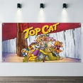 thumbnail image 2 of Top Cat-Theme Backdrops Banner Birthday Party Decor Supplies Personalized Party Backdrop Decoration,5x3ft（150x90cm）, 2 of 6