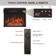 thumbnail image 4 of Electric Fireplace Heater for Inside, 1500W Infrared Heater with Remote Control, Double Door Fireplace Stove w/ 3D Flame and Wall Background, 1-9Hour Timer, 64℉-82℉, 24'', 4 of 9