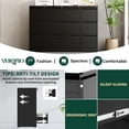 thumbnail image 6 of IKIMI 3 Drawer Vertical File Cabinet with Lock, Metal Office Storage Cabinet for A4/Letter/Legal Size, Black, 6 of 7