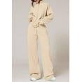 thumbnail image 4 of PRETTYGARDEN Womens Casual Two Piece Sets Fall Outfits Quarter Zip Sweatshirts Straight Leg Pants Sweatsuits Tracksuit, 4 of 8