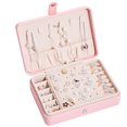thumbnail image 1 of LCXmlly Desk Clock Jewelry Organizer Box Large Capacity Double Layer Dustproof with Removable Dividers, 1 of 6