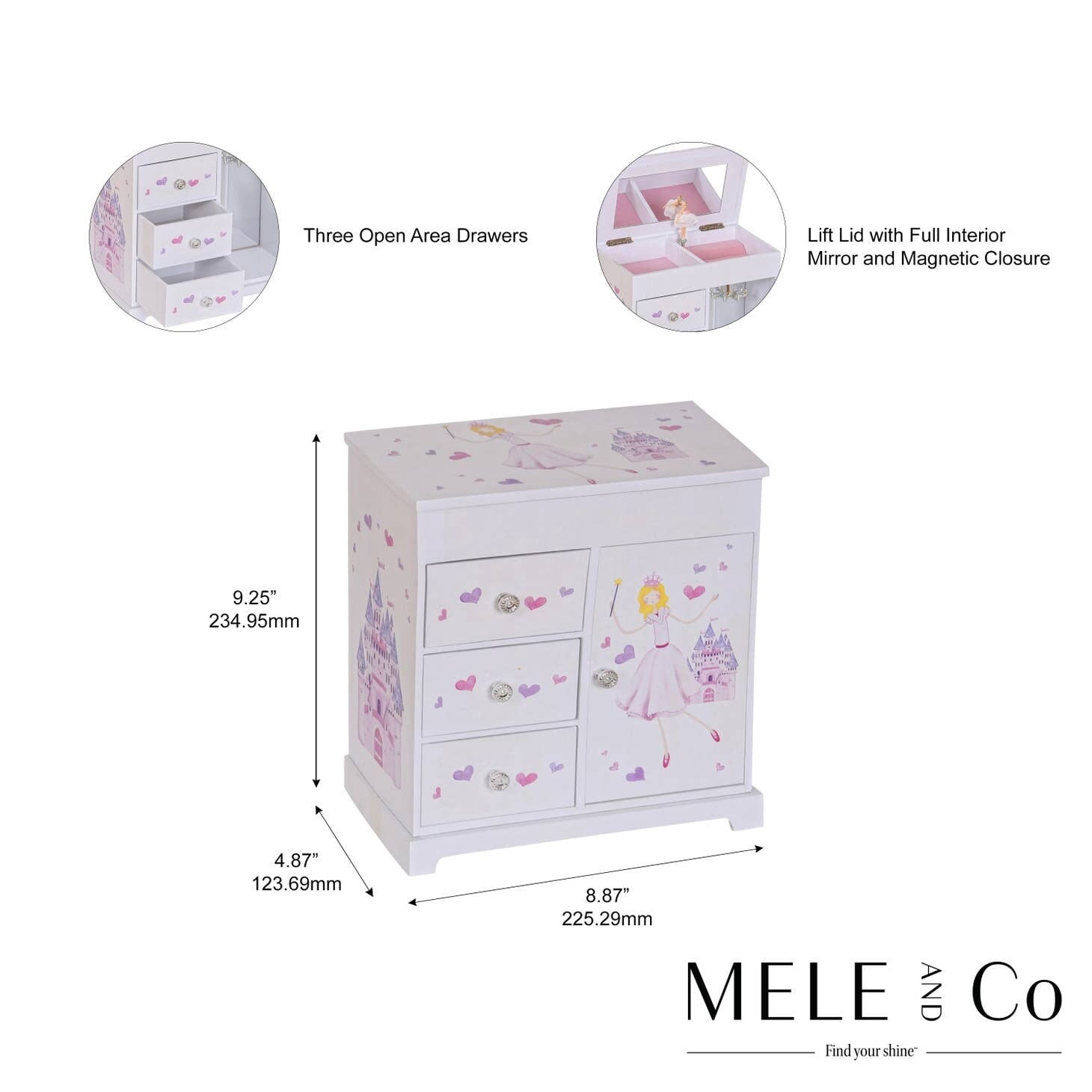 Mele and Co Adalyn Girls Musical Ballerina Jewelry Box