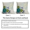 thumbnail image 6 of Teal Green Floral Pillow Covers 18x18 Set of 2 Modern Elegant Line Flower Throw Pillows Farmhouse Outdoor Spring Summer Pillowcase Decorative Square Linen Cushion Case for Home Sofa Couch Bed, 6 of 6