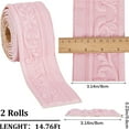 thumbnail image 2 of 1set Self-Adhesive XPE Grain Contact Paper Wall Stickers for Shelf Liner Dresser Drawer Locker Pink 80x6mm about 2.25m/pc 2pcs, 2 of 9