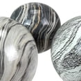 thumbnail image 4 of Things2Die4 Things2die4 Decorative Orb Set, Grey Marbled Ceramic Spheres, 3 Count, 4 of 5