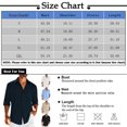 thumbnail image 3 of Designer Spring Summer Men's Casual Cotton Linen Solid Color Long Sleeve Shirts Loose Shirts XL, 3 of 5