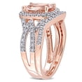 thumbnail image 4 of Everly Women's Morganite 10k Rose Gold Bridal Set, 4 of 11