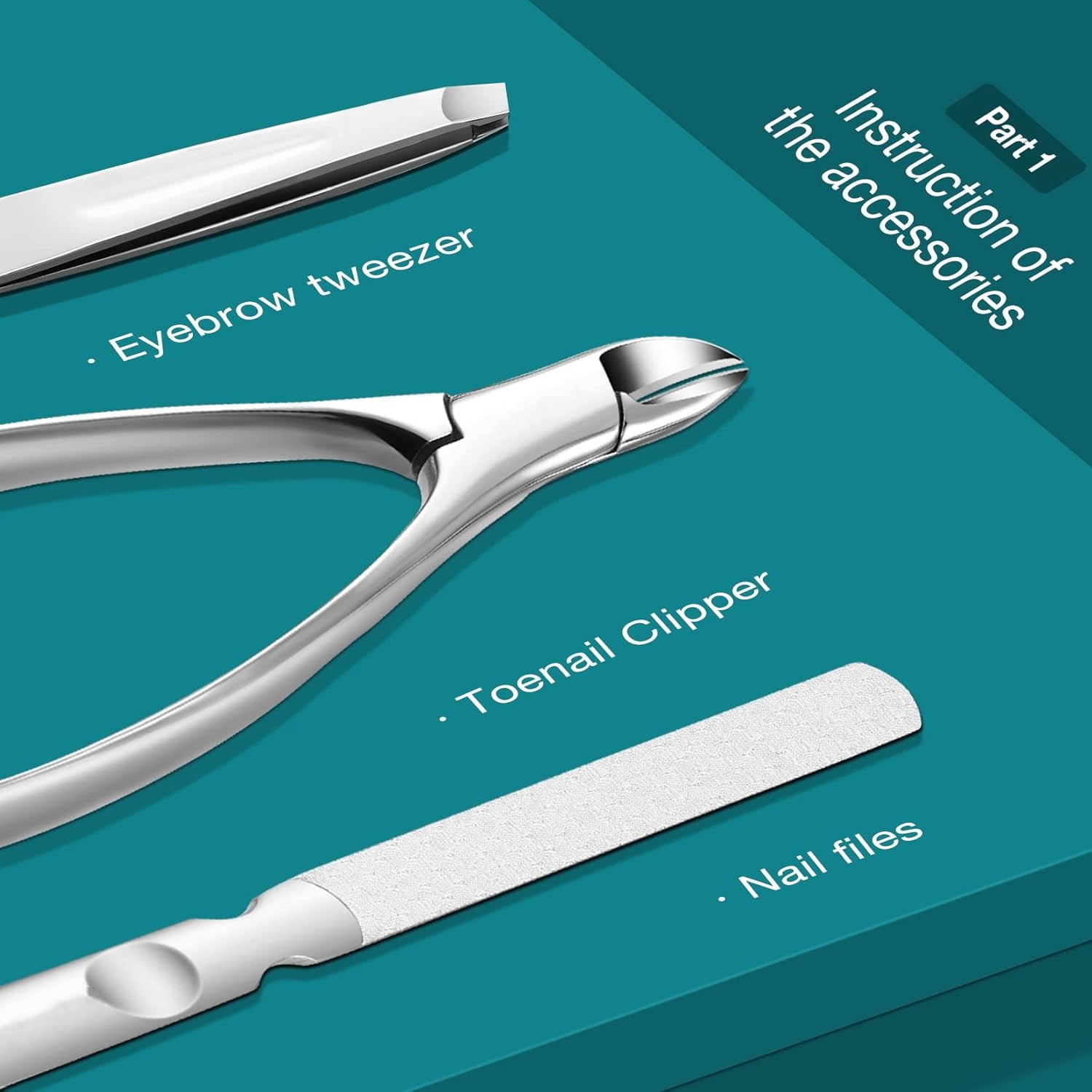 Manicure Set 12 in 1 Multi-Function Nail Clippers Personal Care Tool Kits Stainless Steel Pedicure Sets with Leather Case Idea Gift (12Pcs Set)