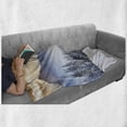 thumbnail image 6 of Winter Soft Flannel Fleece Throw Blanket, Landscape Photography Snowy Mountains Pine Trees Foggy Weather, Cozy Plush for Indoor and Outdoor Use, 50" x 60", Caramel White Black, by Ambesonne, 6 of 6