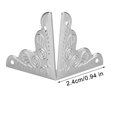 thumbnail image 3 of 12 Pack Antique Corner Decorative Corner 0.94" X 0.94" Furniture Corner Protector Triangle Decorative Metal Corner Guard with Mounting Screws for Picture Frame Album Jewelry Box, 3 of 7