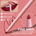 thumbnail image 2 of 6pcs Velvet Matte Lipstick Pen Nude Brown Lip Liner Pencil Kit Smooth Ros B8F8, 2 of 7