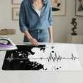 thumbnail image 4 of ZIATUBLES Ironing Blanket Pale Foldable Ironing Mat Pad, Portable Ironing Board Cover for Travel Washer Dryer Countertop, ECG Heartbeat Ink Splatter Print, 31.5" x 19.6", 4 of 7