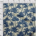 thumbnail image 3 of oneOone Cotton Jersey Beige Fabric Coconut Tree & Leaf Dress Material Fabric Print Fabric By The Yard 58 Inch Wide, 3 of 6