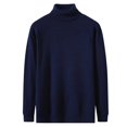 thumbnail image 4 of Tricot à Manches Longues Col Montant Couleur Unie Mode Décontractée pour Hommes, 4 of 8