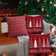 thumbnail image 5 of Christmas Pillow Covers 18x18 Inch Set of 2 Christmas Tree Merry Christmas Decorative Red Throw Pillows Winter Christmas Decor for Home Couch 143E, 5 of 6