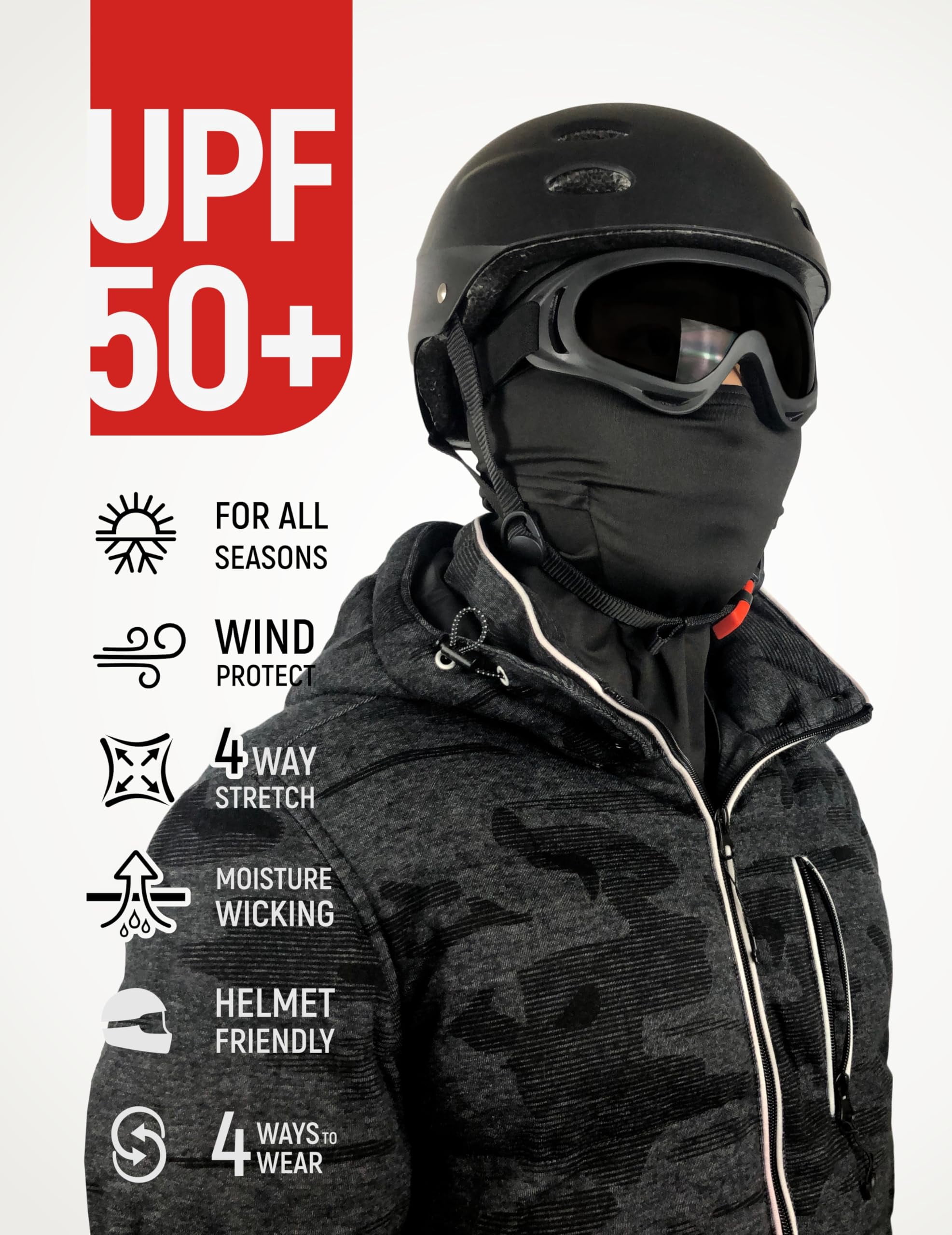 Upf 50+ Balaclava Ski Mask - Windproof For Cold Weather Men Women Snowboard  Sheisty