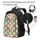 thumbnail image 2 of Easygdp Retro With Joysticks Mochila para Laptop de Viaje con Puerto USB, Mochila para Laptop con Puerto de Carga USB para Mujeres y Hombres, 2 of 7