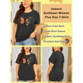 thumbnail image 5 of Anbech Butterfly Sunflower Plus Size T-Shirts for Women Graphic Butterfly Believe Yourself Sunflower Print Oversize Short Sleeves T-Shirt with Round Neck, 5 of 9