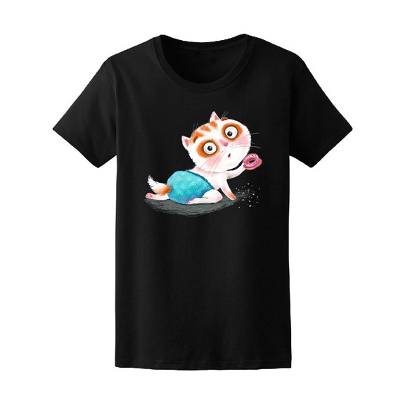 Kitty Cat With Donut And Diaper Tee Women's -Image by Shutterstock