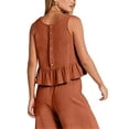 thumbnail image 5 of Coduop Women 2 Piece Outfit Sets Sleeveless Tank Top and Wide Leg Pants Suit Lounge Matching Set, 5 of 5