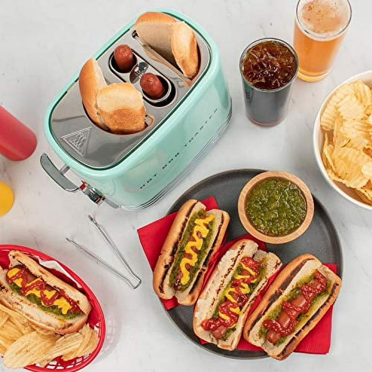 Nostalgia HDT900AQ Pop-Up Hot Dog Toaster, 2 Link and 2 Bun