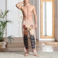 thumbnail image 2 of Kdxio Cute Mouse In Glasses Print Mens Pajama Pants Set Sleep & Lounge Pants, PJ Bottoms with Pockets and Button Fly-Small, 2 of 6