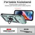 thumbnail image 3 of for iPhone 13 Pro Max Case Heavy Duty Military Grade Protection,Camera Lens Slide Protection & 360°Rotate Magnetic Car Mount Holder Kickstand Rugged Shockproof Drop Hard Shell,Darkgreen, 3 of 8