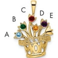 thumbnail image 1 of 14K Yellow Gold Genuine Aa Diamond Mother's Pendant (22 X 16) Made In United States xmp7/5gn/aa, 1 of 5