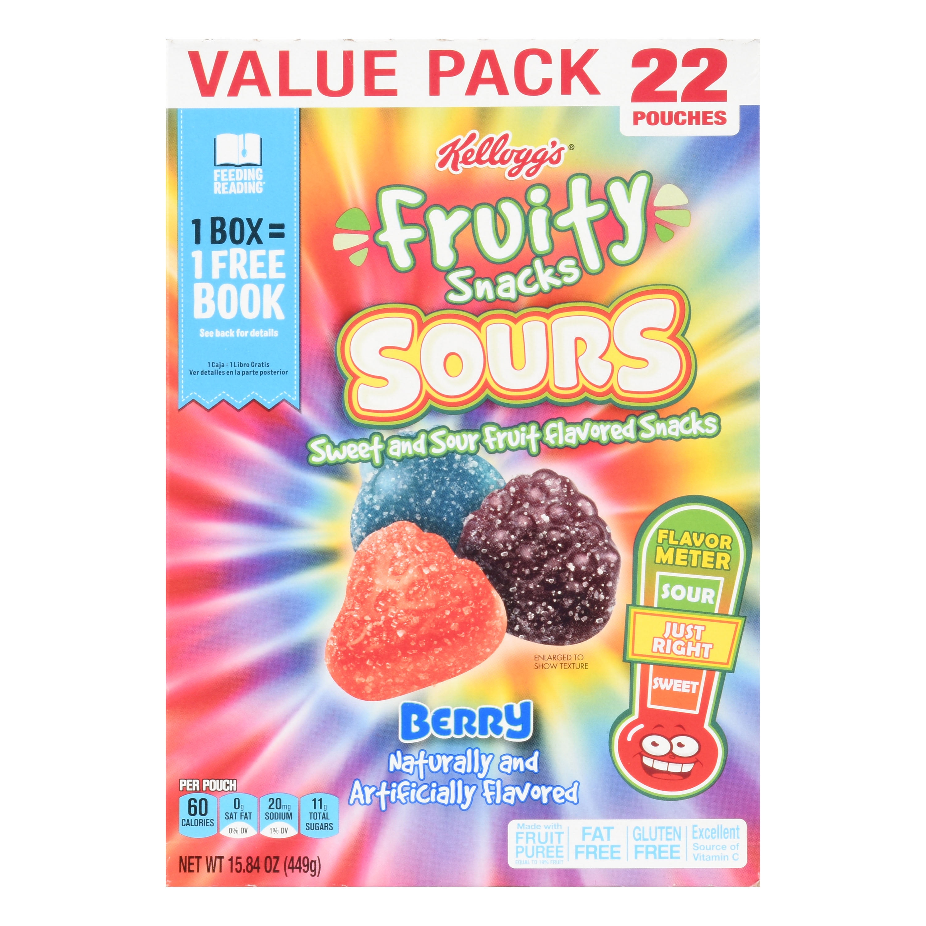 Kellogg's Fruity Snacks, Berry Sours, 22 ct, 0.72 ct BrickSeek