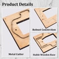 thumbnail image 5 of Leather Cutting Template Metal Carbon Steel Card Bag Holder Shapes Cutter Punching Embossing Template Stamping Die Tool with Smooth Wooden Base, 5 of 7