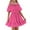 Z2-Hot Pink-kids summer dresses, variant on MKOSPLRT Cold Shoulder Dresses for Girl Spaghetti Strap Ruffle Tiered Mini Dresses Solid Casaul Party Wedding Dresses