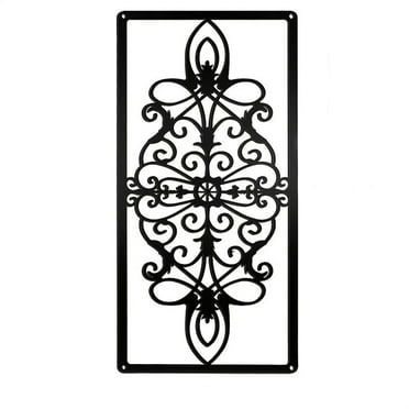 2pcs Stunning Black Hollow Metal Wall Hanging Decoration Iron Art Home Decor Livingroom Bedroom Decorative Iron Wall Decor Wall