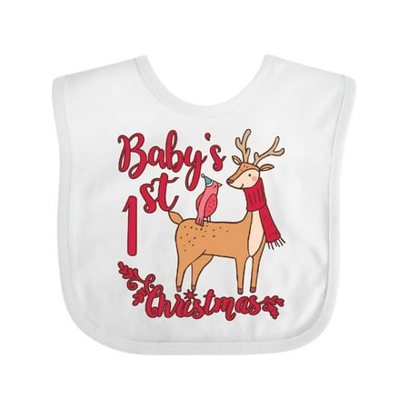 

Inktastic Baby s First Christmas Gift Baby Boy or Baby Girl Bib