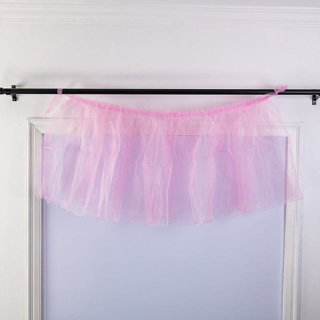 Iumwxz Table Skirt Cover 39Inch Birthday Wedding Festive Party Decor Table Cloth 1PCS home decor Pink cloth Rollbacks on Essentials