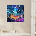 thumbnail image 4 of 10 Inch Wall Clock Battery Operated Square Clock for Office, Kitchen, Outdoor, Living Room,Lights Through The Trees Simple, 4 of 4