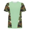 thumbnail image 5 of Dovford Mens Casual Short Sleeve Tops Summer Crew Neck Loose T-Shirt Camouflage Colorblock Shirts Cute Tee Clothes Plus Size, 5 of 5