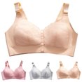 thumbnail image 5 of NIEWTR Bras for Older Women New Front Snap Bras for Seniors, Bra for Women Front Closure No Underwire Bra(Beige,XL), 5 of 8