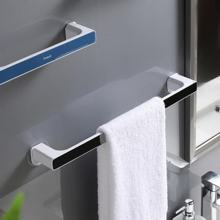 4-Pieces Self Adhesive Towel Bar - Towel Rack Set Include 16-Inch Towel  Bar, Adhesive Toilet Paper Holder, Towel Ring, Towel Hook, Bathroom  Hardware