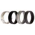 thumbnail image 1 of Juego de anillos de boda de silicona BR Middle Line - Basic-Marble de ROQ para hombre - Anillo de 4 x 11 mm, 1 of 1