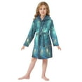 thumbnail image 6 of FORMRS Niños Bathrobe Unisex Hooded Robe Soft Plush Pajamas Sleepwear, Size 10-12T, Magical Forest Glowing Lights, 6 of 7